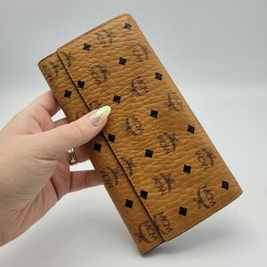 MCM Tan Leather Women's Wallet